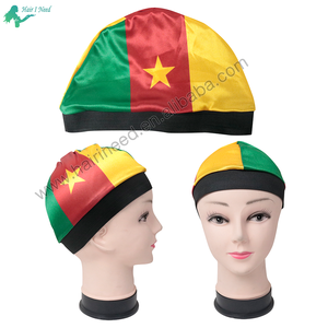 Customized Logo Flag Pattern Printed <strong>Dreadlocks</strong> Wave Cap Unisex Swim Cap Silky Hair <strong>Durags</strong> Head Wraps Dread Loc Men Wave Caps - Product Image 3