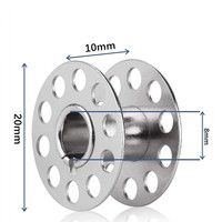 Bobines en métal argenté de 2 cm 200PCS par boîte Fournitures de couture pour machines à coudre