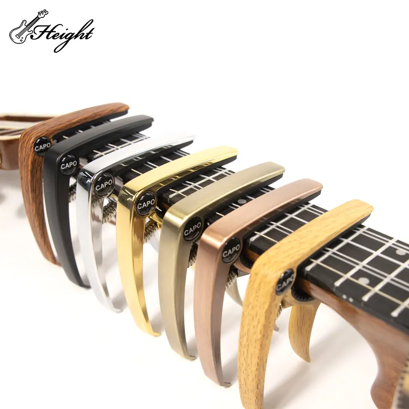 Height custom logo packaging cheap color ukulele capo accessory guitar capo