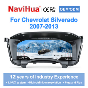 ชุดหน้าปัดดิจิตอล LCD ระบบ Linux ยี่ห้อ NaviHua สำหรับ Chevrolet Silverado ปี 2007-2013 - Product Image 1
