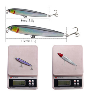 Señuelo de pesca Ytqhxy tipo lápiz, 7 piezas, cebo artificial para pesca de lubina en aguas medianas con anzuelo 4x Blood Groove, señuelo de lanzamiento - Product Image 3