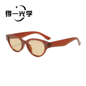De Yi <b>Optics</b> Retro Cat Eye Sunglasses Black Pc Frame Uv400 Women Slimming Face Style - Product Image 3