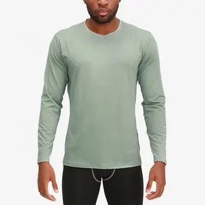 Benutzer definierte Herren Quick Dry High Elastic 4-Wege-Stretch Herren Langarm Sweatshirt Ärmel T-Shirts T-Shirt Für Männer Lange Ärmel