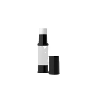 Grosir kosong mewah 5g plastik vakum kecil botol pompa pengap untuk perawatan kulit lotion kemasan kosmetik