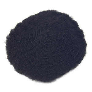 Pelucas de cabello humano de 8x10 para hombre, peluca de cabello natural con encaje completo, tupé afro negro, novedad - Product Image 3