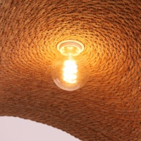 Lustre d'hôtel tissage rotin eau herbe suspension lampe pour restaurant salle à manger ou salle d'art couleur naturelle lampe suspendue moderne
