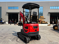 Mini-excavatrice sur chenilles haute efficacité avec moteur EPA, 1,8 tonne, petite machine de terrassement hydraulique à engrenages pour travaux d'aménagement paysager municipal, certifiée CE
