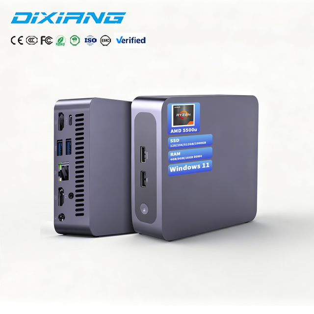 Mini PC Ryzen AMD Ryzen 5 5500U, Gaming Mini PC Para Juegos, 8GB 512GB Vega7 Win11 for Business Office Use and Gaming