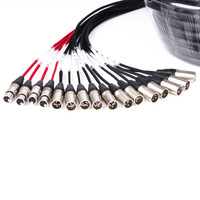 Câble audio 16 canaux XLR non blindé à conducteurs en cuivre avec gaine en PVC 30m pour boîtier de jonction mobile de scène (Cannon Box/Reel)