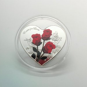 I Love You Metal Love <span class=keywords><strong>Token</strong></span> Recuerdo Monedas Corazón Moneda para San Valentín Boda <span class=keywords><strong>Rose</strong></span> Metal Craft Gift - Product Image 4