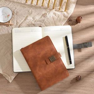 Promotional <b>Personalised</b> A5 Custom Leather <b>Notebook</b> New Design Hardcover Logo Printing Magnetic Buckle <b>Notebook</b> for Business - Product Image 4