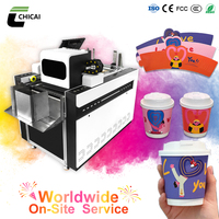 Impresora de Inyección de Tinta Automática Chicai A3 de Una Sola Pasada, de Alta Velocidad, Nueva, para Cajas de Pizza, Bolsas de Papel y Vasos Desechables