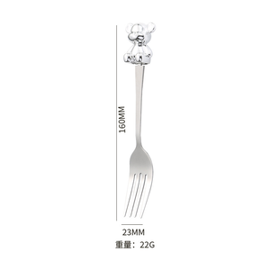 DFU0143 3D Bear Cartoon Christmas Spoon Set Stainless Steel Flatware Set Gift <b>Box</b> Nice 3D Bear Spoon Gift - Product Image 3