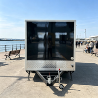 Bar à bière mobile multifonctionnel certifié DOT en tôle galvanisée, chariot à hot-dogs pour la restauration commerciale, remorque alimentaire remorquable