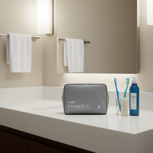 Gray <b>Travel</b> Cosmetic <b>Toiletry</b> <b>Bag</b> 36*26cm Practical and Convenient for On-the-go Essentials - Product Image 2