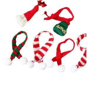 <b>Mini</b> Christmas Knit Hat and Scarf, Santa Knit Hat Scarf Christmas Tree Ornaments Christmas Hat Scarf Cup <b>Bottle</b> - Product Image 5