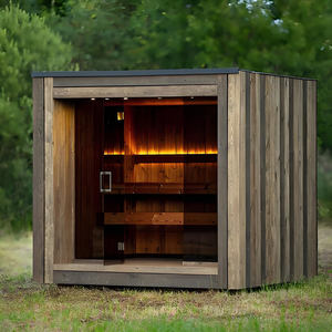 Sauna extérieur électrique moderne et zone de <span class=keywords><strong>repos</strong></span>, <span class=keywords><strong>maison</strong></span> en bois préfabriquée, bain à remous, villa en bois massif - Product Image 4