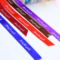 Enping 20mm ruban de satin rouge 100% fibre de polyester logo personnalisé couleur pure imprimé pour accessoires de vêtement et emballage cadeau