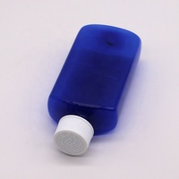 Bouteille de sirop transparente bleue en PET de 200 ml, conteneur en plastique pour produits pharmaceutiques liquides avec bouchon à sécurité enfant
