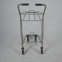 Carrito de Compras con Cesta, Estructura de Acero Resistente, Fácil de Empujar, con Recubrimiento de Zinc Antioxidante, Color Personalizado, para Tiendas Minoristas