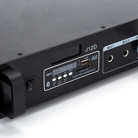 Yüksek kaliteli J12D 120W 2 bölgeli 4-16 70V 100V Metal Güç Amplifikatörü, FM USB özellikli
