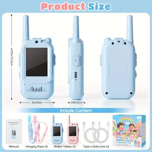 Walkie-Talkie Creativo para Niños, Comunicación Bidireccional, Alcance de 1500 Pies, Efectos de Voz Geniales para Niños de 3 a 12 Años, Regalo de Navidad o Cumpleaños para Actividades al Aire Libre - Product Image 3
