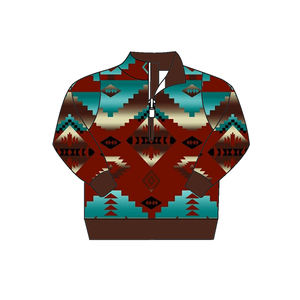 Bébé garçon <span class=keywords><strong>sweat</strong></span> enfants Style occidental pulls à manches longues enfants automne automne Boutique géométrique hauts en gros - Product Image 2