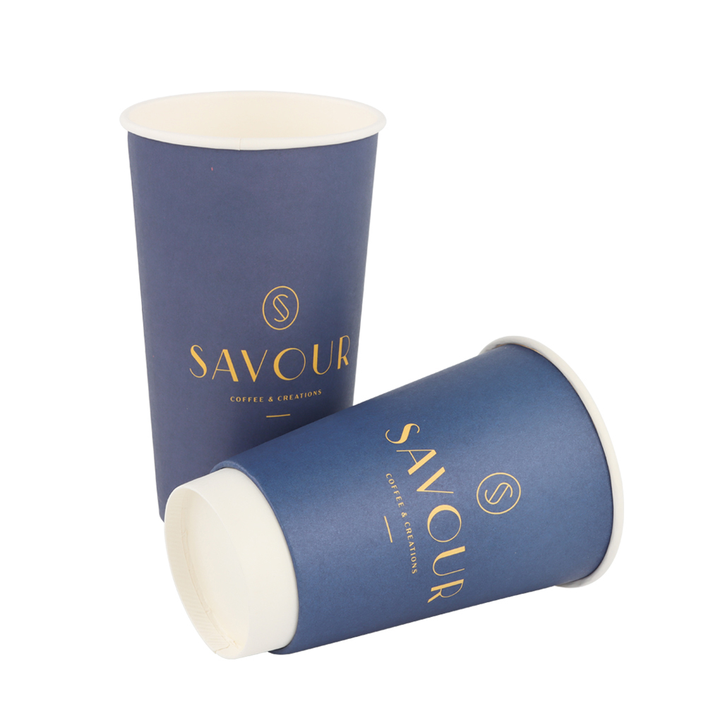 Hot Sale Hight Quality Custom Printed Logo Pattern Disposable Ripple Wall Paper Water Drinking Cup