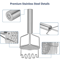 Professionele Metalen Mash Aardappel Ricer Duurzaam Handleiding Dual Druk Roestvrij Staaldraad Aardappelstamper