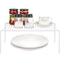 Étagère de rangement pour armoire, étagère à épices en fil métallique pour l'organisation des assiettes, des plats, du comptoir et du garde-manger