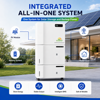 Système de stockage d'énergie domestique tout-en-un empilable 10kW 15kWh 30kWh avec batterie LiFePO4 et onduleur solaire pour alimentation de secours résidentielle