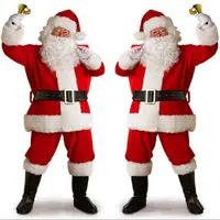 Santa Pak, Mannen Deluxe Santa Pak Kerst Ultra Fluwelen Volwassen Kerstman Kostuum