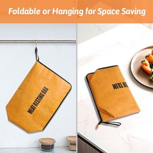 Nouvelle housse isotherme réutilisable pour viande de barbecue, sac de repos pour grillades en extérieur, couverture isolante avec fermeture éclair en papier Tyvek Dupont - Product Image 4