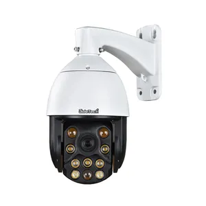JideTech 6 pulgadas 5MP 18X Zoom óptico Visión nocturna a todo color de alta velocidad Hik IVMS 4200 Software PoE PTZ Cámara