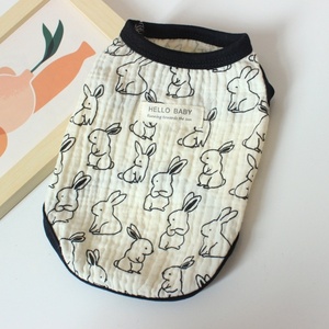 Nueva llegada de algodón transpirable lindo Primavera Verano perro patrón ropa camisa de fondo chaleco para mascotas para cachorro - Product Image 1
