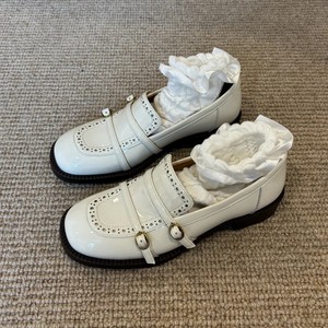 Bailarinas de Cuero Genuino de Alta Calidad para Mujer, Retro, Brillantes, con Tacón Grueso, Casuales, Impermeables, Ligeras, Estilo Británico - Product Image 3