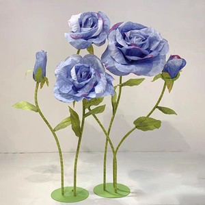 ウェディングデコレーション巨大な花人工紙製バラの花5個/セット - Product Image 5