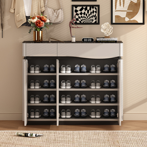 Meuble d'entrée en bois multicouche, style minimaliste nordique, gain de place, haute stabilité, élégant, pour rangement de chaussures à domicile - Product Image 2