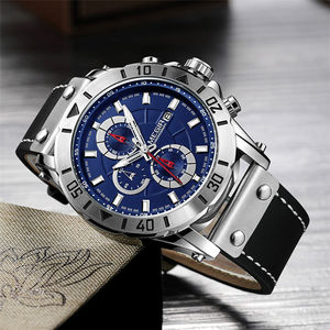 MEGIR 2081 Outdoor Big Dial Men's Sports Watches Top Brand Fashion Leather Quartz Men Waterproof <b>Clock</b> - Product Image 2