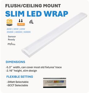 Luz LED Enrollable de 4 Pies, Conectable, Alimentada por CA, Regulable, para Uso Industrial, Comercial y Residencial, con Certificación ETL, CETL y DLC - Product Image 1