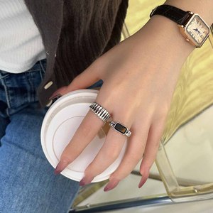 Sterling Silver S925 Korean Style Women's <b>Ring</b> Geometric <b>Open</b> Design Everyday Wear - Product Image 1