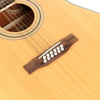 Deviser 12-String Spruce Top Manhogany Neck Sapele Back/Sides Cutaway Acoustic Guitar for Music Store