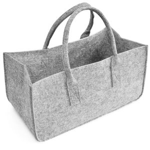 Porta Legna con Manici <span class=keywords><strong>in</strong></span> Legno, Cesto <span class=keywords><strong>in</strong></span> <span class=keywords><strong>Feltro</strong></span> per Legna da Ardere, <span class=keywords><strong>Borsa</strong></span> Multiuso Pieghevole di Grande Capacità - Product Image 6