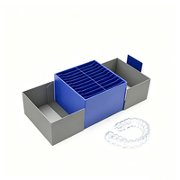 Boîte cadeau personnalisée à double ouverture en papier rigide pour emballage d'implants dentaires, de brackets orthodontiques et de facettes, avec fermeture magnétique et paillettes