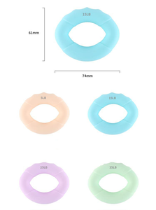 Premium Hoogwaardige Gladde Olie-Spray Feel Fitness Siliconen Materiaal <span class=keywords><strong>Yoga</strong></span> & Pilates 5-50lb Gewogen Ringen - Product Image 3