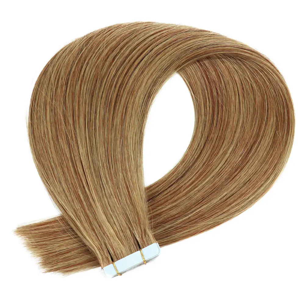 Wholesale High Quality European Double Drawn real Virgin Remy tap in human hair extension