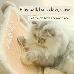 Cama para Gatos Moderna y Plegable con Doble Cojín, Rascador de Sisal, Estructura Estable en Forma de X, en Embalaje de Cartón para Gatos de Interior - Product Image 4