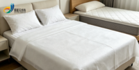 Sprei sekali pakai dari bahan PP spunbond non-woven putih custom pabrik untuk penggunaan hotel, wisma, SPA, dan salon