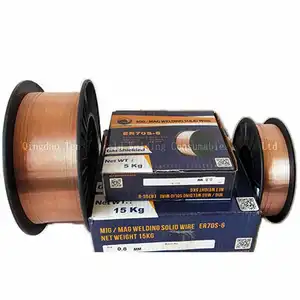 1.2mm 15kg/bobine Co2 Mig fil de soudage SG2 Er70s-6 fil de cuivre brillant A5.18 ER70S-6 alliage d'acier Co2/ar + co2 OEM