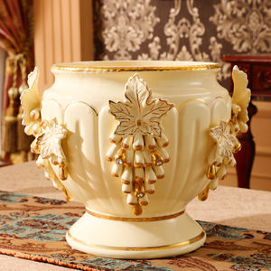 แจกันตั้งพื้นเซรามิกสีทองมุกสุดหรูของตกแต่งบ้านสมัยใหม่ของตกแต่งงานแต่งงานของตกแต่งกลางโต๊ะสำหรับงานเลี้ยง - Product Image 5